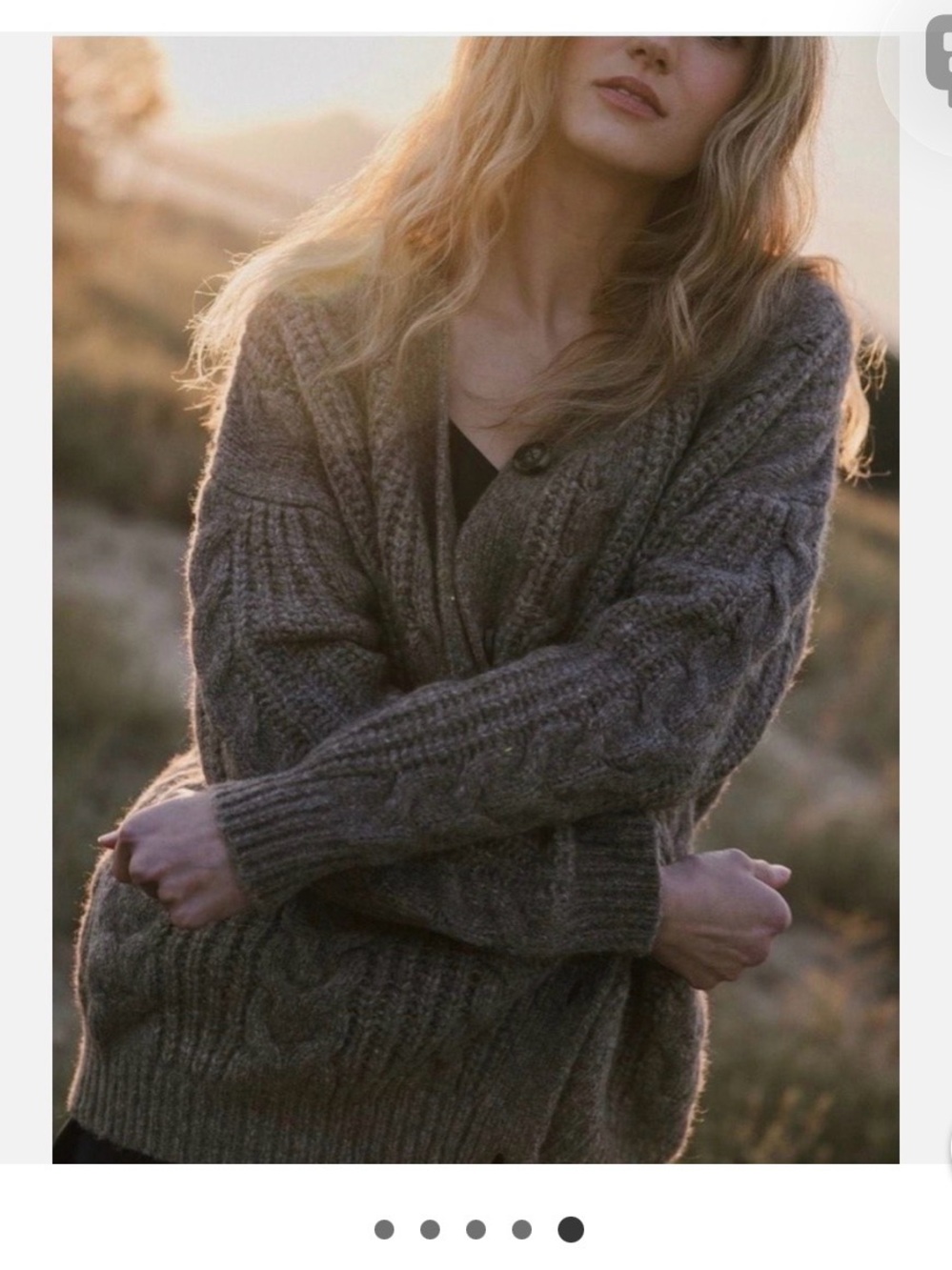 Cozy Earth Wool Cable Knit Cardigan
